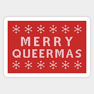 Merry Queermas Ugly Sweater (White) Magnet